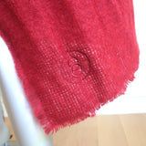 Chanel CC Camellia Throw Blanket Red Wool-Mohair