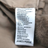 James Perse Faux Fur Coat Brown Size 1 Hooded Jacket