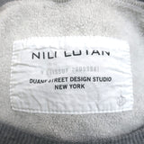 Nili Lotan Classic Crew Neck Sweatshirt Heather Gray Size Medium