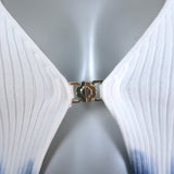 Maje Mitournelle Tie Dye Ribbed Knit Cardigan & Tank Twin Set White/Navy Size 1