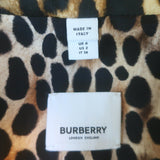 Burberry Carrington Dalmation Print Car Coat Off-White Cotton Size US 2