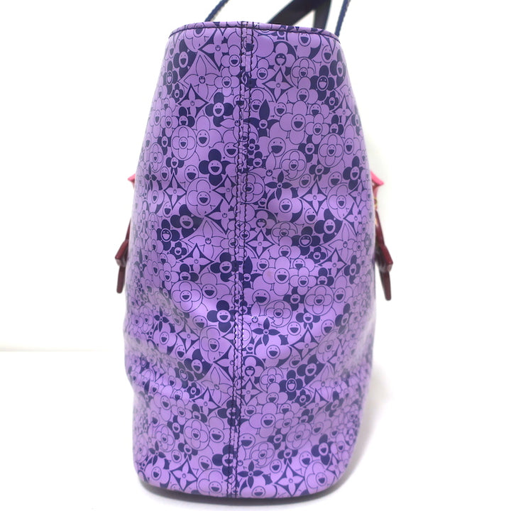Louis Vuitton Cosmic Blossom PM Tote Purple Printed Coated Canvas Shoulder Bag