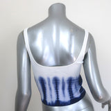 Maje Mitournelle Tie Dye Ribbed Knit Cardigan & Tank Twin Set White/Navy Size 1