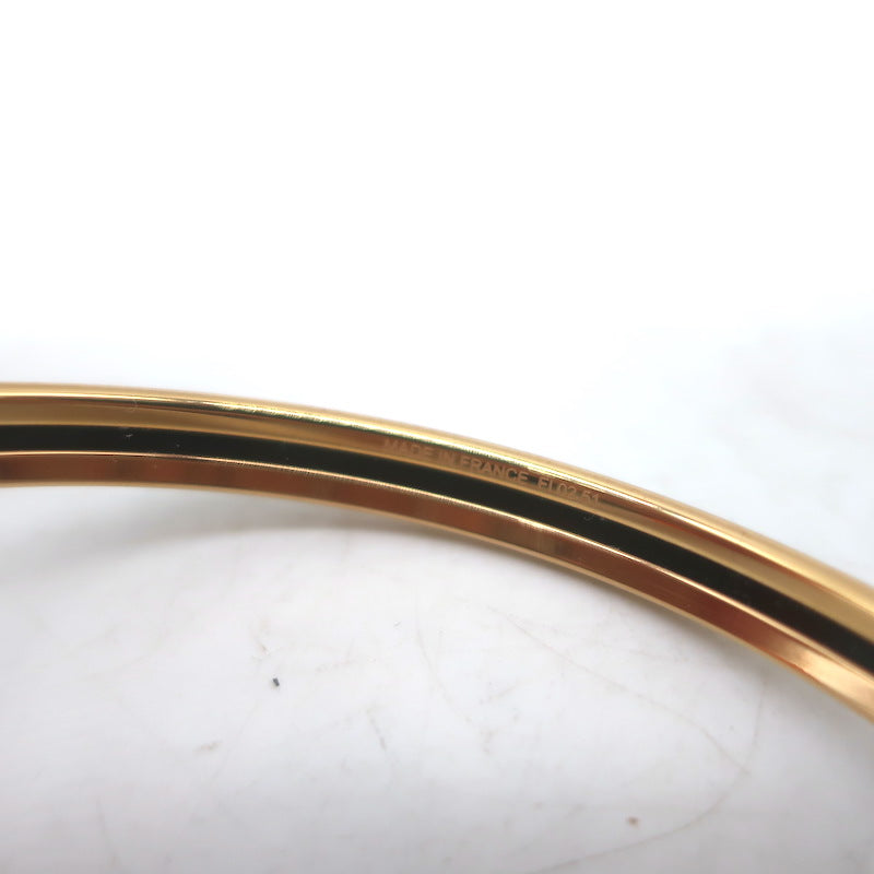 Hermes Uni Bangle Bracelet Bleu Orage Enamel Size 65 US Small