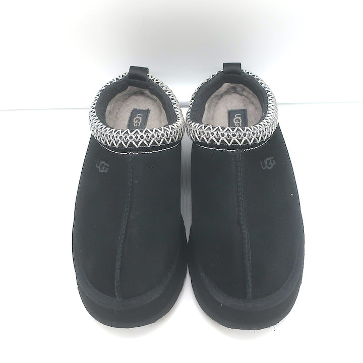 UGG Tazz Platform Slippers Black Suede Size 8