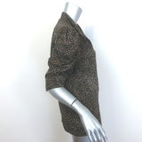 FRAME Gillian Leopard Print Puff Sleeve Blouse Brown Silk Size Medium