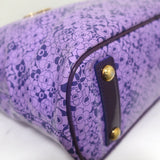Louis Vuitton Cosmic Blossom PM Tote Purple Printed Coated Canvas Shoulder Bag