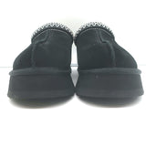 UGG Tazz Platform Slippers Black Suede Size 8