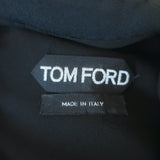 Tom Ford Leopard Calf Hair Cuff Dress Black Crepe Size 44