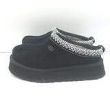UGG Tazz Platform Slippers Black Suede Size 8