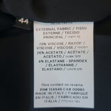 Tom Ford Leopard Calf Hair Cuff Dress Black Crepe Size 44