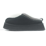 UGG Tazz Platform Slippers Black Suede Size 8