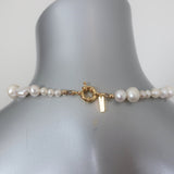 Eliou Este Freshwater Pearl Necklace 14k Gold-Plated Brass NEW
