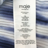 Maje Mitournelle Tie Dye Ribbed Knit Cardigan & Tank Twin Set White/Navy Size 1