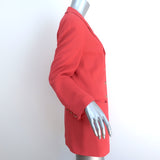 Escada Margaretha Ley Blazer Coral Wool-Blend Size 38 Single Breasted Jacket