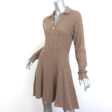 Polo Ralph Lauren Cable Knit Sweater Dress Camel Wool-Cashmere Size Small