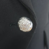 Veronica Beard Miller Dickey Jacket Black Size 8 Double Breasted Blazer