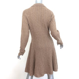 Polo Ralph Lauren Cable Knit Sweater Dress Camel Wool-Cashmere Size Small