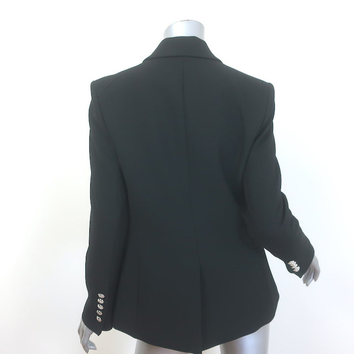 Veronica Beard Miller Dickey Jacket Black Size 8 Double Breasted Blazer