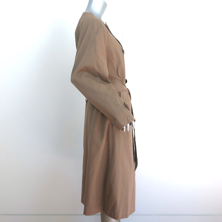 NSF Belted Trench Coat Brown Cotton Size Small Double Breasted Jacket