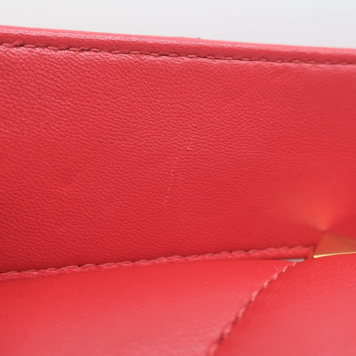 Valentino Medium Roman Stud Shoulder Bag Red Quilted Leather Crossbody