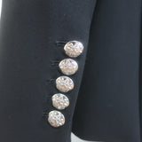 Veronica Beard Miller Dickey Jacket Black Size 8 Double Breasted Blazer