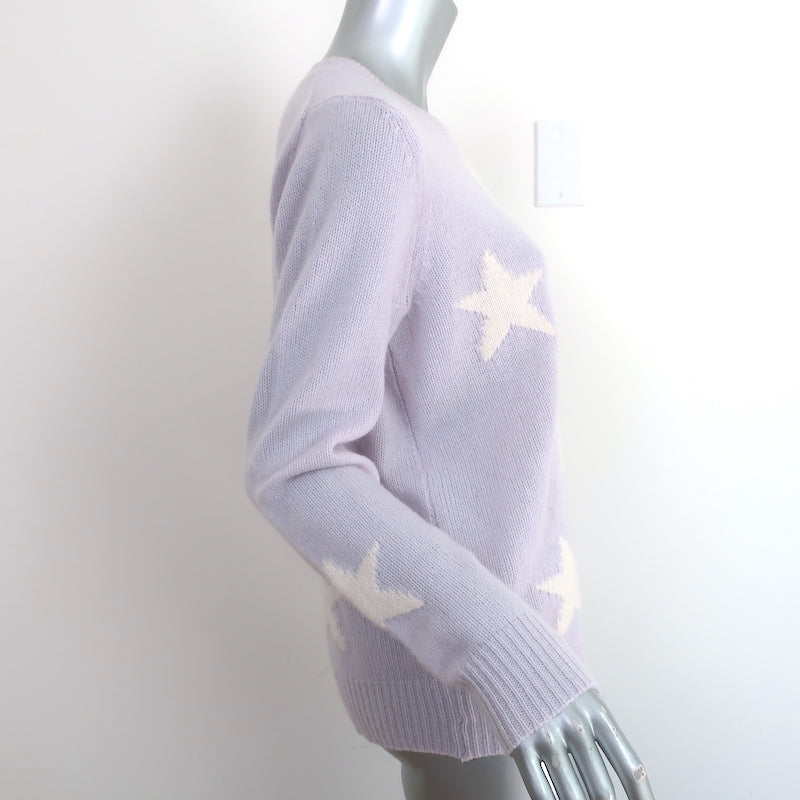 360 Cashmere Embrey Star Sweater Lavender Size Large
