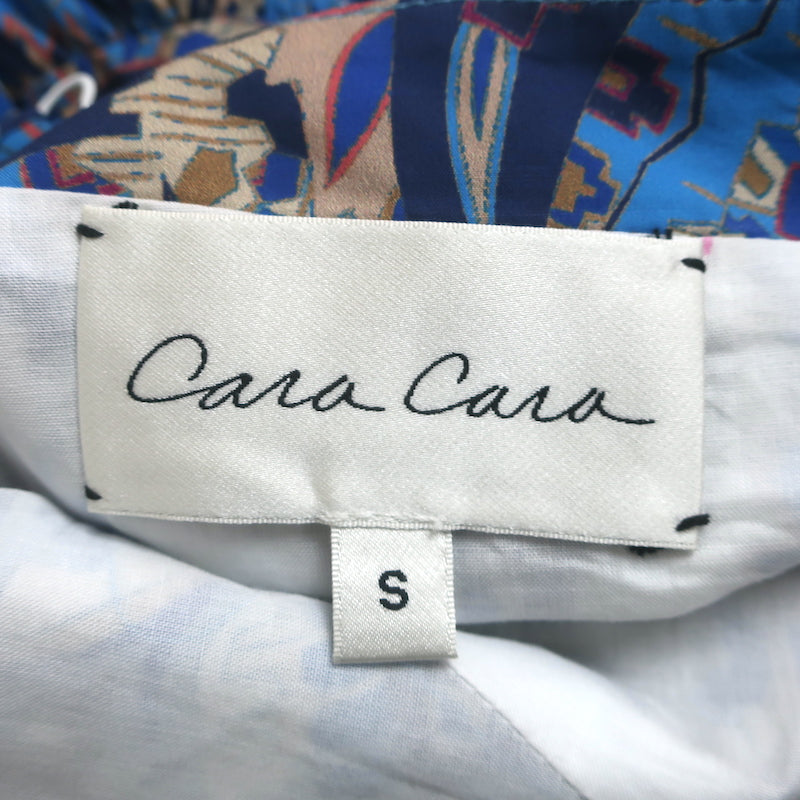 Cara Cara Nathali Tiered Maxi Dress Blue Paisley Print Cotton Size Small