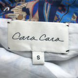 Cara Cara Nathali Tiered Maxi Dress Blue Paisley Print Cotton Size Small