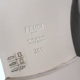 Fendi Karligraphy Crocodile-Embossed Riding Boots Cream Leather Size 38.5 NEW