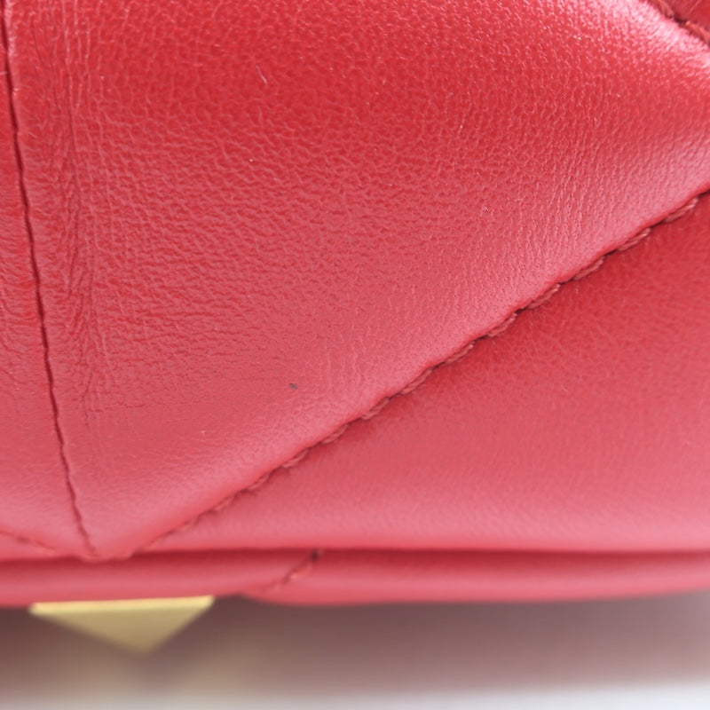 Valentino Medium Roman Stud Shoulder Bag Red Quilted Leather Crossbody