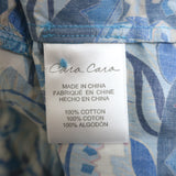 Cara Cara Nathali Tiered Maxi Dress Blue Paisley Print Cotton Size Small