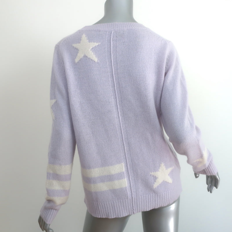 360 Cashmere Embrey Star Sweater Lavender Size Large
