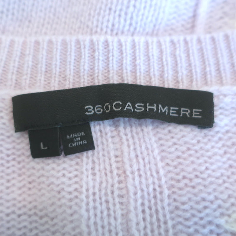 360 Cashmere Embrey Star Sweater Lavender Size Large
