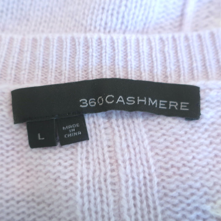 360 Cashmere Embrey Star Sweater Lavender Size Large