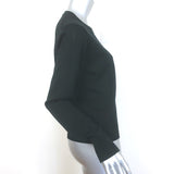 AMI Paris Ami De Coeur Embroidered Crewneck Sweater Black Wool Size Small