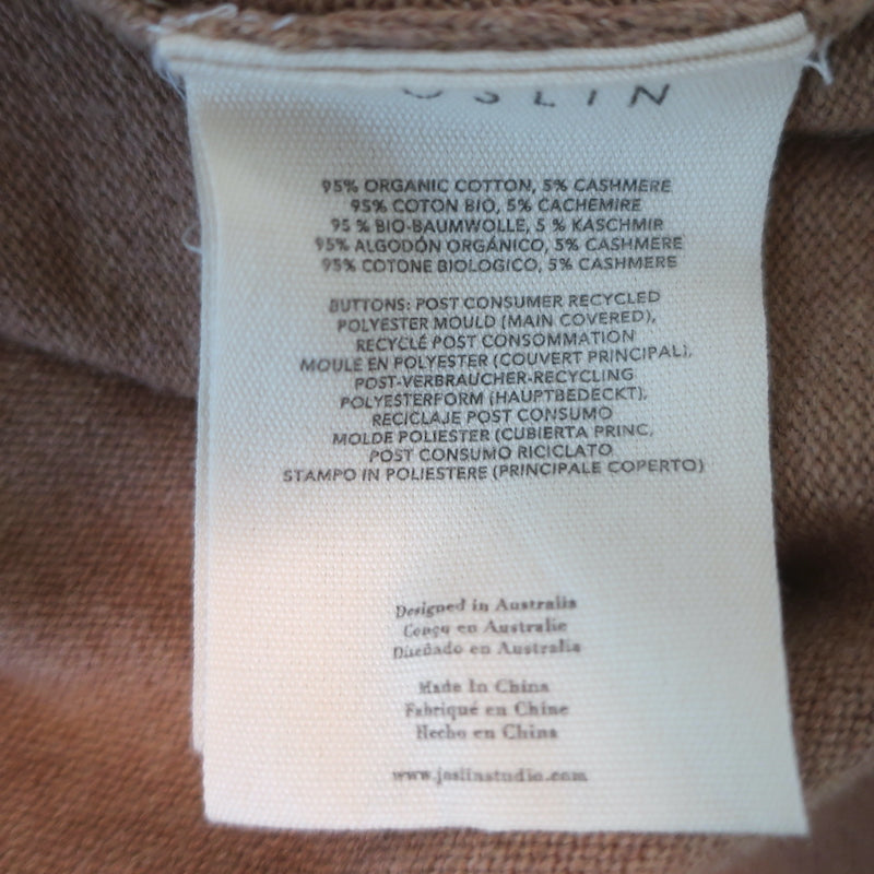 Joslin Braided-Trim Knit Tank Top Sand Cotton-Cashmere Size US 4