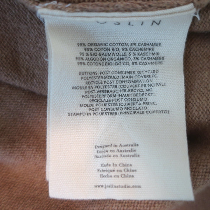 Joslin Braided-Trim Knit Tank Top Sand Cotton-Cashmere Size US 4