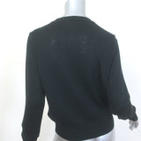 AMI Paris Ami De Coeur Embroidered Crewneck Sweater Black Wool Size Small