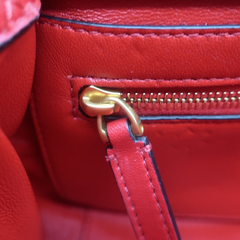Valentino Medium Roman Stud Shoulder Bag Red Quilted Leather Crossbody