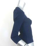 Herve Leger Icon Square Neck Bandage Top Navy Size Extra Small