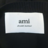 AMI Paris Ami De Coeur Embroidered Crewneck Sweater Black Wool Size Small