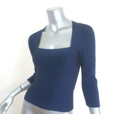 Herve Leger Icon Square Neck Bandage Top Navy Size Extra Small