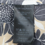 Kobi Halperin Top Mustard/Navy Floral Print Size Small Bell Sleeve Blouse