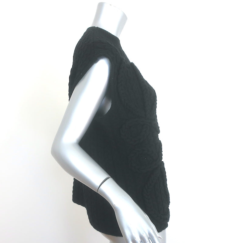 Loewe Anagram Sleeveless Sweater Black Wool Size Extra Small New