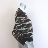 Veronica Beard Alpha Camo Jacquard Dickey Sweater Army Green Size Medium