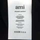 AMI Paris Ami De Coeur Embroidered Crewneck Sweater Black Wool Size Small