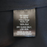 Nili Lotan Zelie Halterneck Top Dark Navy Silk Size 2 Tie-Neck Blouse NEW