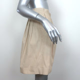 Michael Kors Pleated A-Line Skirt Beige Cotton Size 4