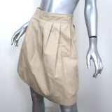 Michael Kors Pleated A-Line Skirt Beige Cotton Size 4